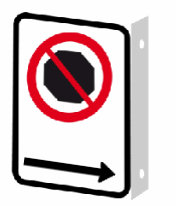 Arrêt interdit à droite recto-verso